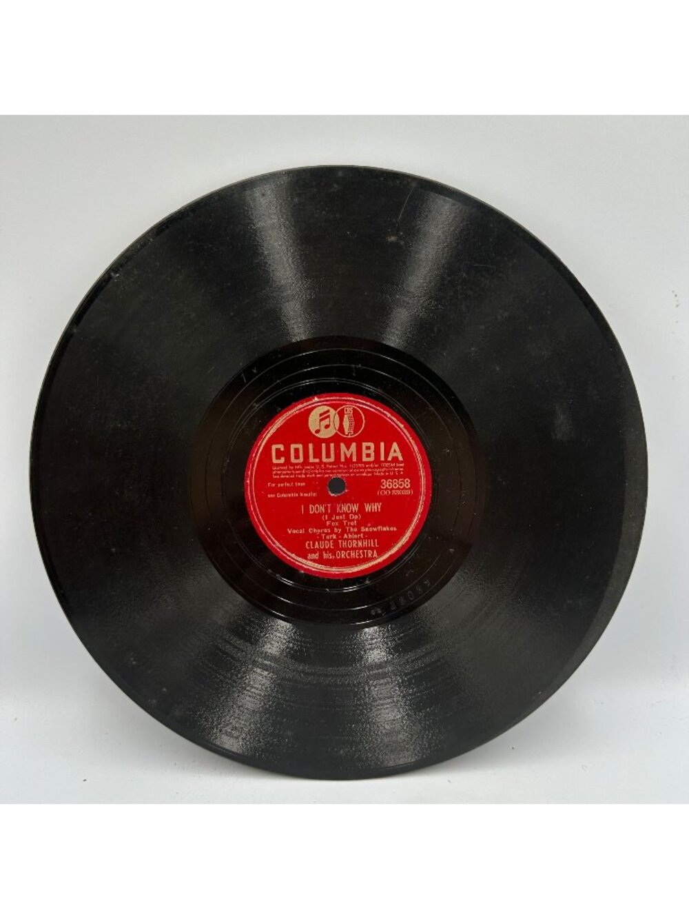 Claude Thornhill I Dont Know Why 78 RPM Columbia 10in Record